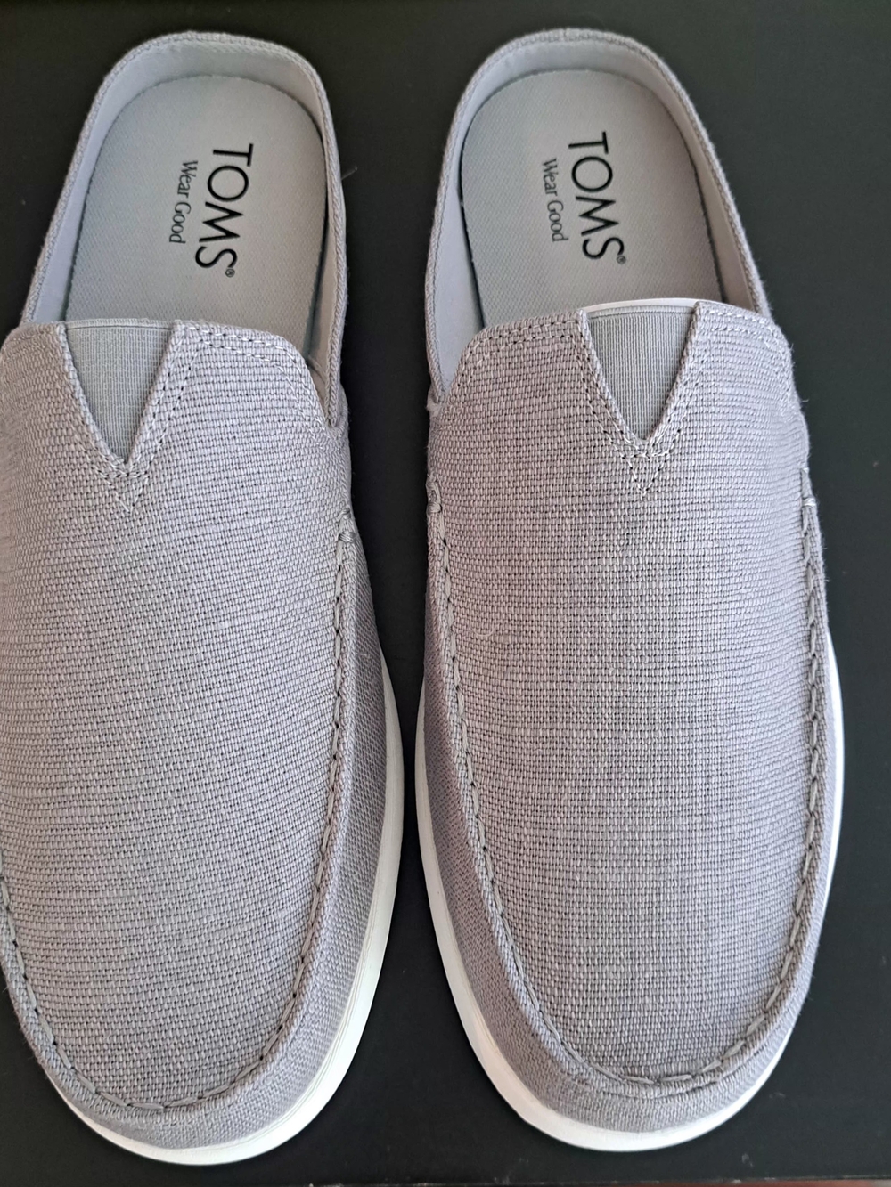 Toms Men’s Slip-On Canvas Loafers in Light Gray